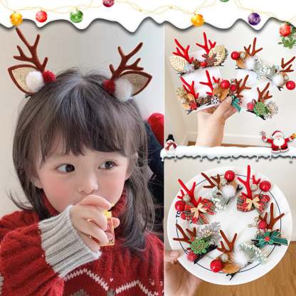 (🎁Christmas Hot Sale- 48% OFF🎁) Reindeer Antlers Xmas Hair Clip-SLOOSELYK
