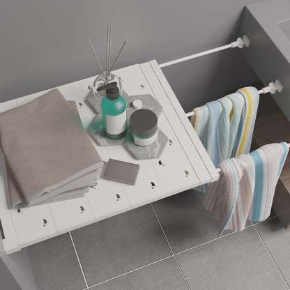 Expandable Closet Tension Shelf Storage Rack for Wardrobe, Kitchen, Bathroom-SLOOSELYK