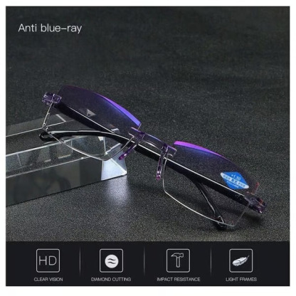 🔥2025 New Sapphire high hardness anti blue light intelligent dual focus reading glasses-SLOOSELYK