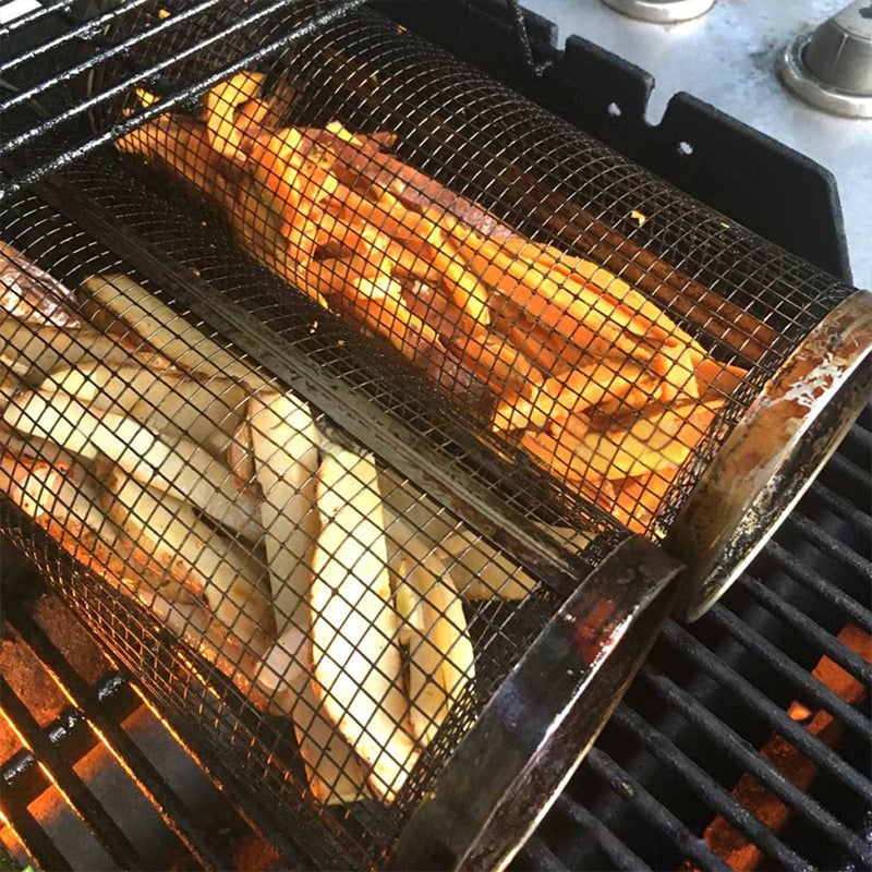 🔥Rolling Grilling Basket(Free shipping on purchases of 3 or more)-SLOOSELYK