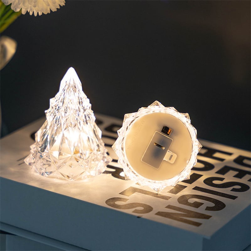 49% OFF—Night Light Crystal Mini Christmas Tree Light Flameless LED-(BUY 4 FREE SHIPPING)-SLOOSELYK