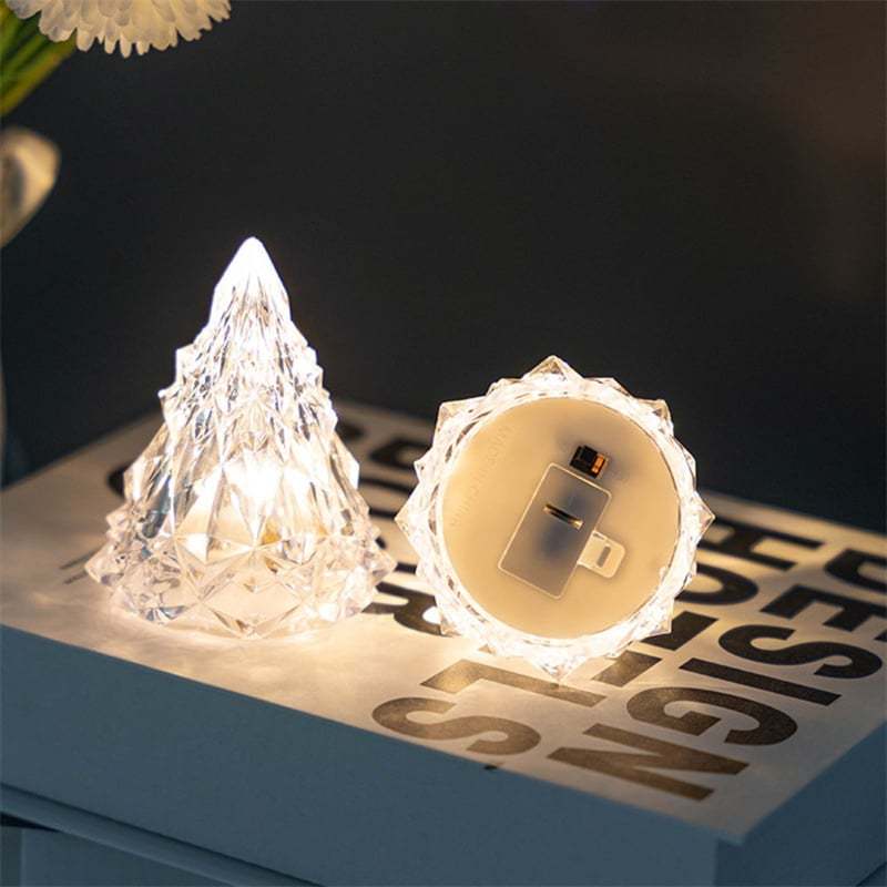 49% OFF—Night Light Crystal Mini Christmas Tree Light Flameless LED-(BUY 4 FREE SHIPPING)-SLOOSELYK