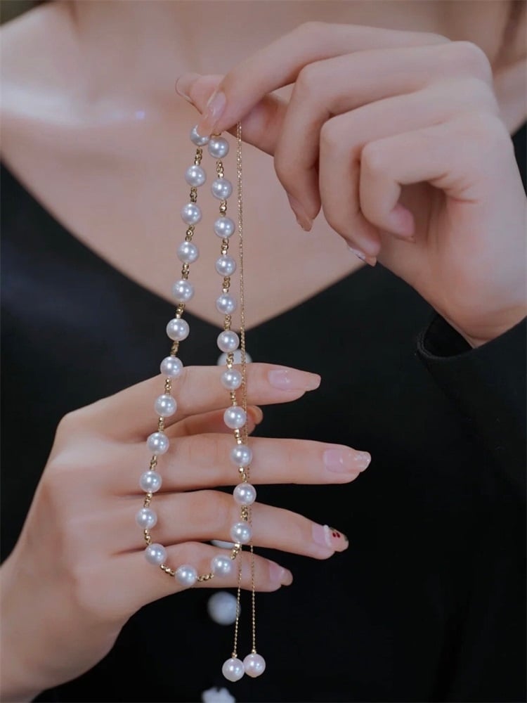 Fashion Elegant Pearl Necklace-SLOOSELYK