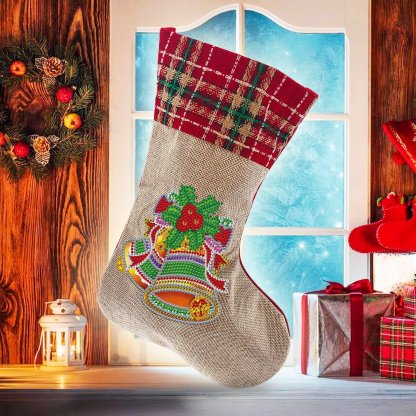 (🎁🔥HOT SALE - 49% OFF) 5D Diamond Painting Xmas Rhinestone Sock Embroidery Mosaic Gift Bag-SLOOSELYK
