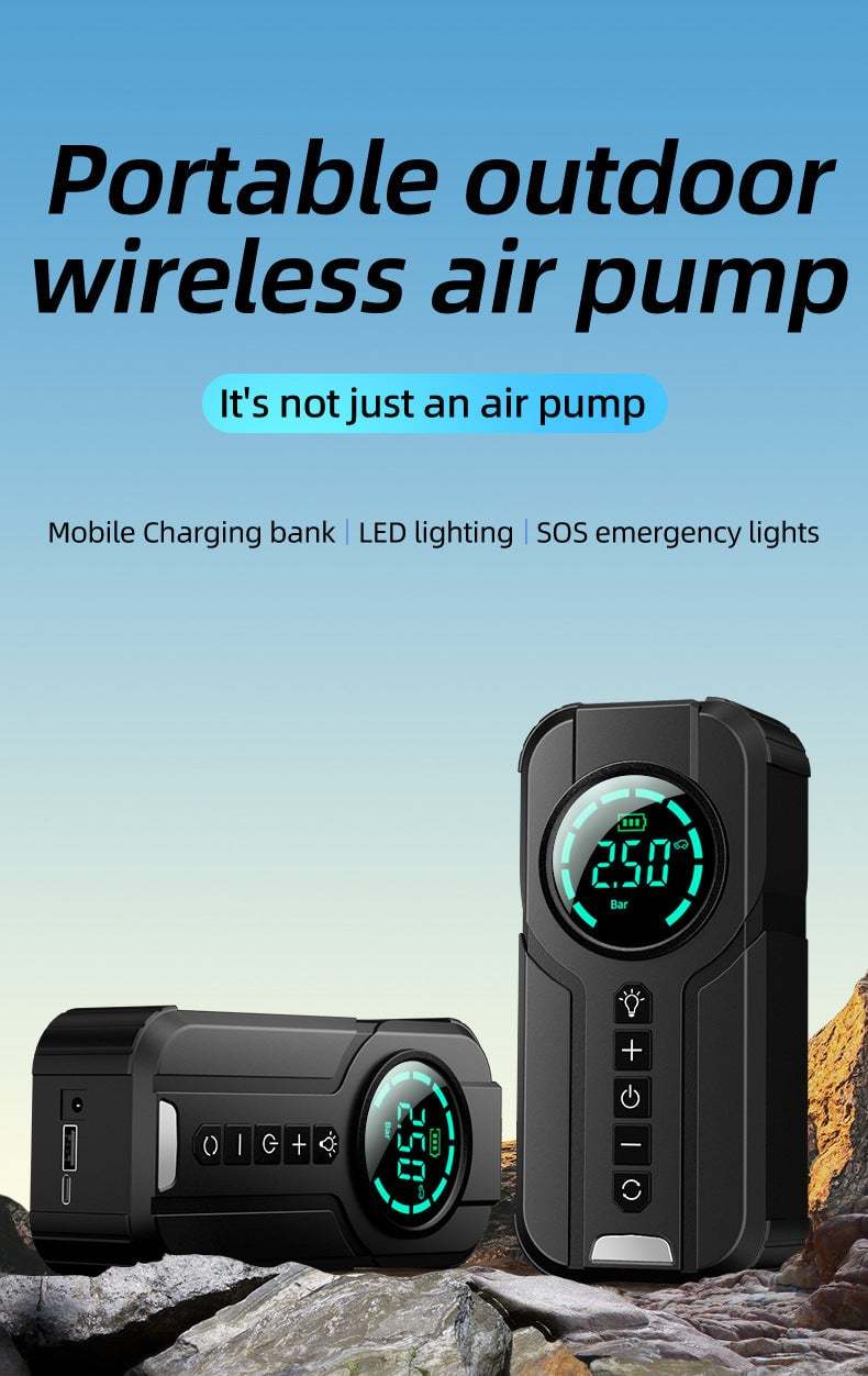 1min Fast Filling Mini Portable Tire Inflator-SLOOSELYK
