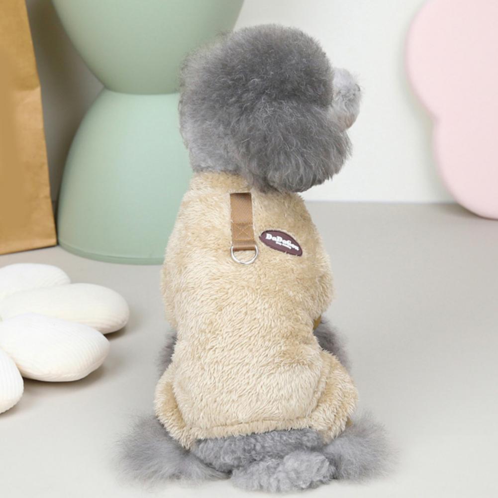 (48% OFF) Fleece Pet Elastic Jumpsuit with Pull Ring-SLOOSELYK