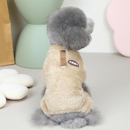 (48% OFF) Fleece Pet Elastic Jumpsuit with Pull Ring-SLOOSELYK