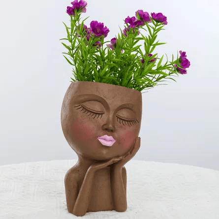 Cute Lady Face Plant Pot-SLOOSELYK