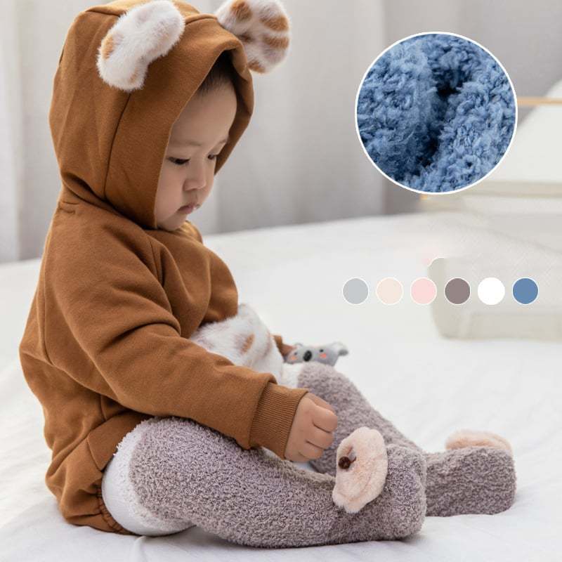 👶A Pair of Baby Cute Coral Fleece Socks-SLOOSELYK