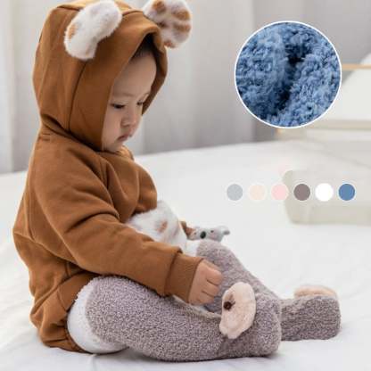👶A Pair of Baby Cute Coral Fleece Socks-SLOOSELYK