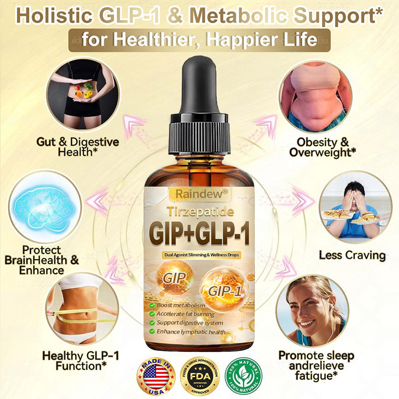 🔥Raindew® Tirzepatide GIP+GLP-1 Dual Agonist Slimming & Wellness Drops (Developed by The Obesity Society.)