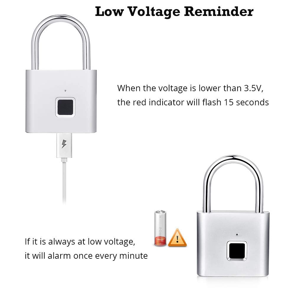 🔒mini smart fingerprint padlock🔒(BUY 2 FREE SHIPPING)-SLOOSELYK