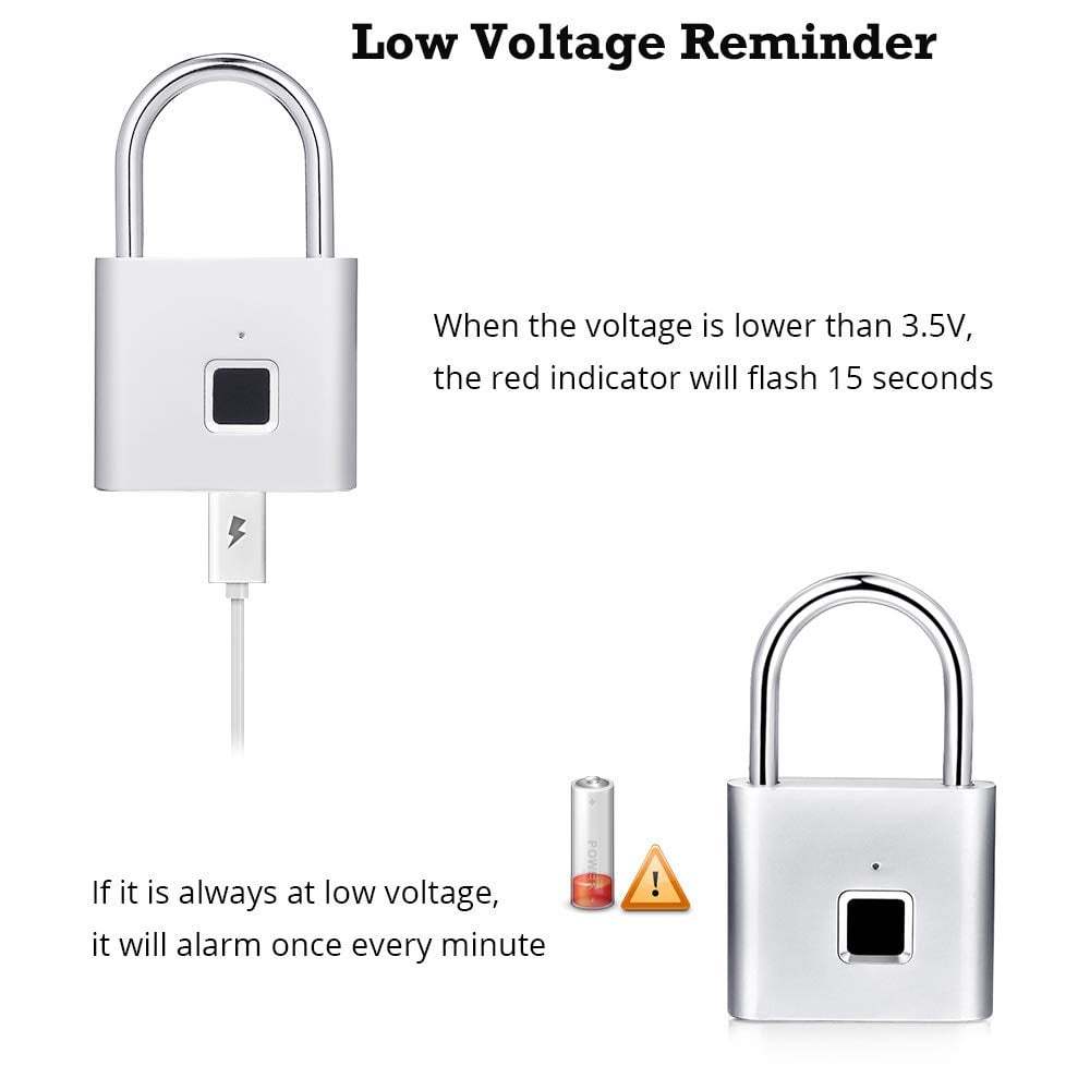 🔒mini smart fingerprint padlock🔒(BUY 2 FREE SHIPPING)-SLOOSELYK