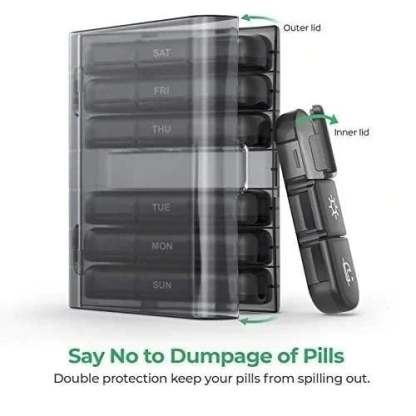 (🔥 Summer Hot Sale - Save 48% OFF) 21 Grid Black Pill Box Sorting Box, Buy 2 Free Shipping-SLOOSELYK