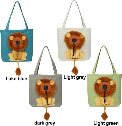 Lion-Shaped Pet Canvas Shoulder Bag-SLOOSELYK