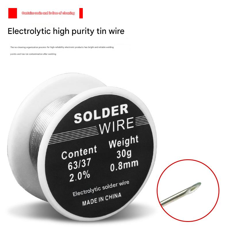 Low Temperature High Purity Rosin Core Solder Wire (30g Small Roll, 0.8mm)