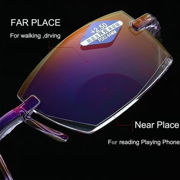 🔥🔥2025 New Sapphire high hardness anti blue light intelligent dual focus reading glasses👓-SLOOSELYK