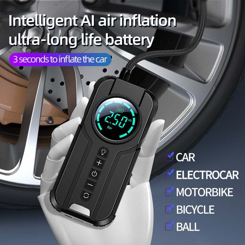 1min Fast Filling Mini Portable Tire Inflator-SLOOSELYK
