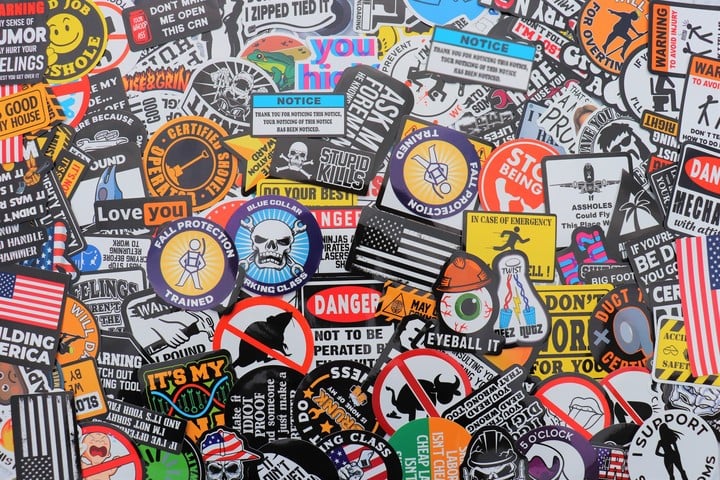 150pcs Hard Hat Stickers Pack(DIRTY) - Perfect for Helmets, Toolboxes..-SLOOSELYK