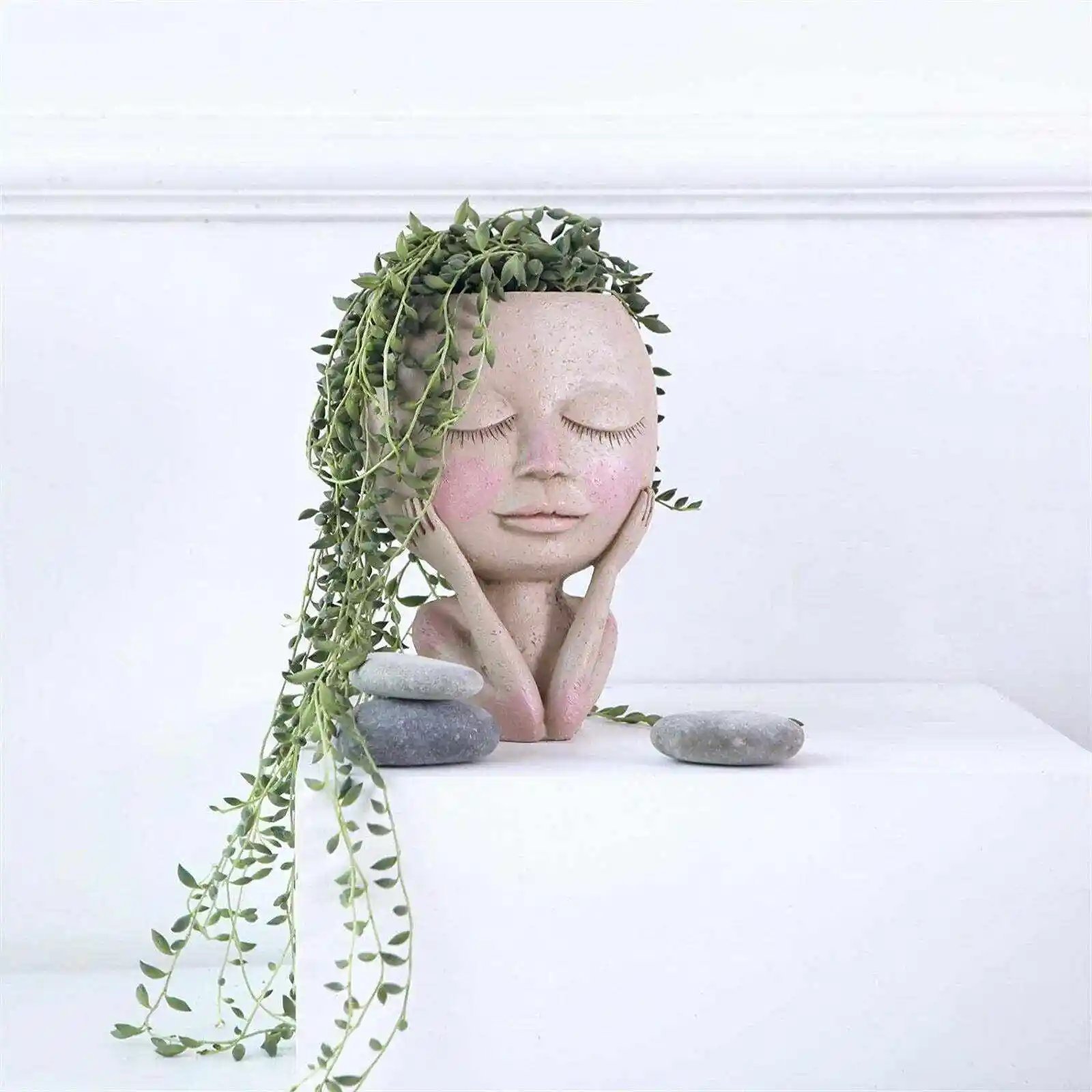 Cute Lady Face Plant Pot-SLOOSELYK