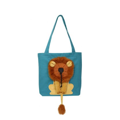Lion-Shaped Pet Canvas Shoulder Bag-SLOOSELYK