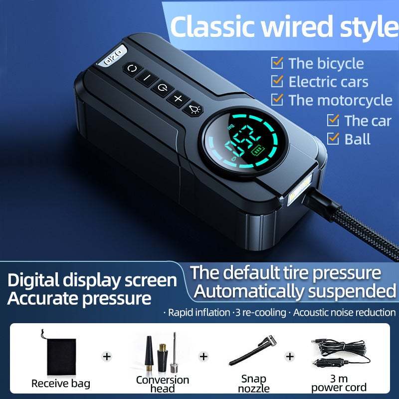 1min Fast Filling Mini Portable Tire Inflator-SLOOSELYK