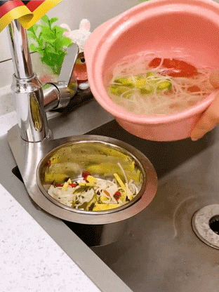 🎁JS-Swan stainless steel drain basket for kitchen sink-SLOOSELYK