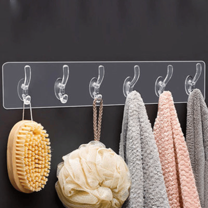 (🎉New Year Sale - 49% OFF) Multifunctional Transparent 6 Hooks ⚡-SLOOSELYK