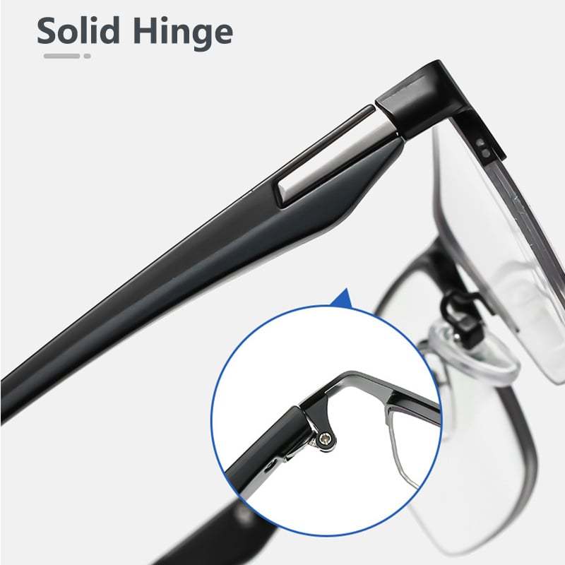 MENS FASHION TITANIUM ULTRA-LIGHT SHOCKPROOF IMPACT-RESISTANT READING GLASSES-SLOOSELYK