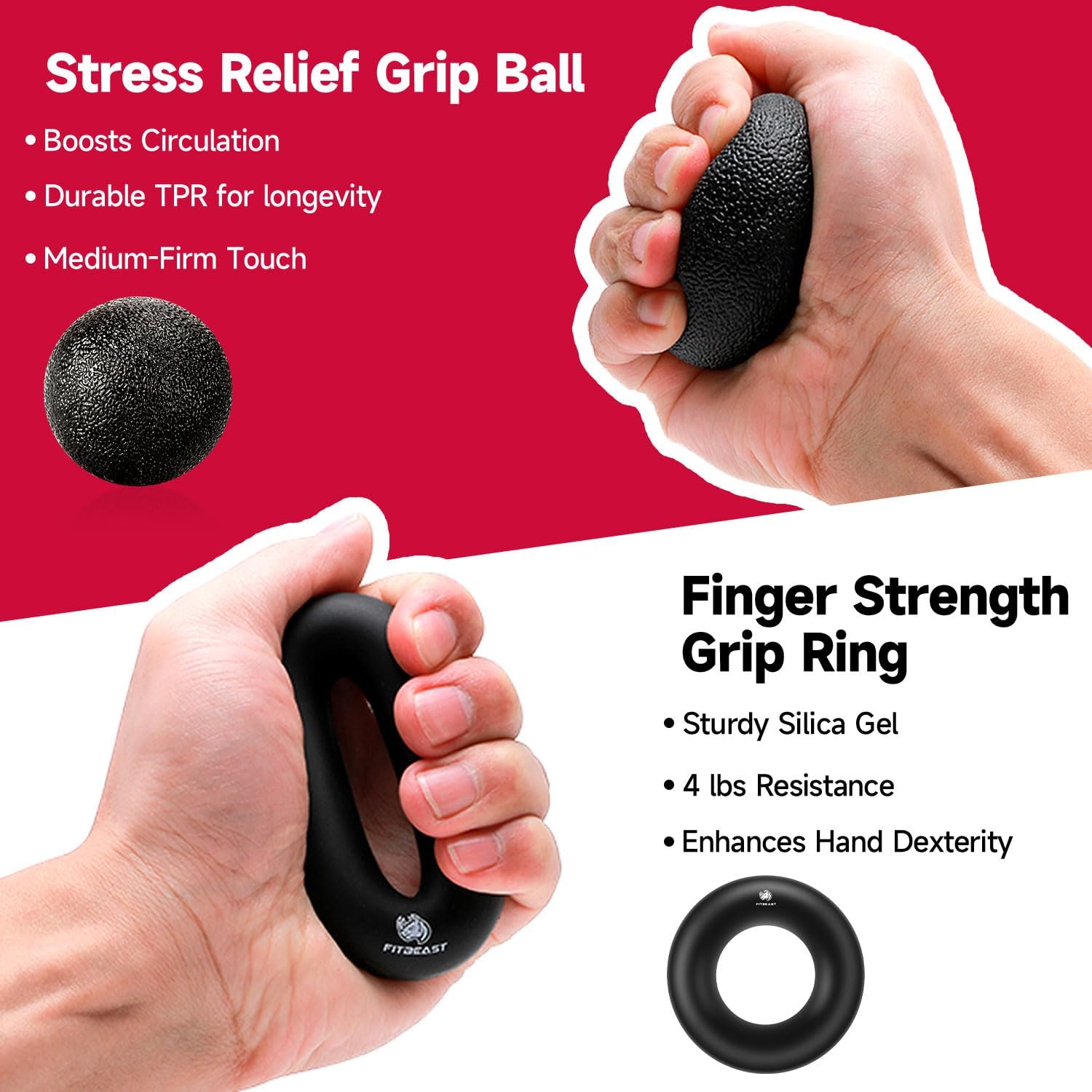 Grip Strengthener Forearm Strengthener Hand Grips Strengthener Kit - 5 Pack Adjustable Resistance-SLOOSELYK