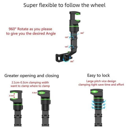 Multifunctional Rearview Mirror Phone Holder🔥HOT SALE🔥-SLOOSELYK