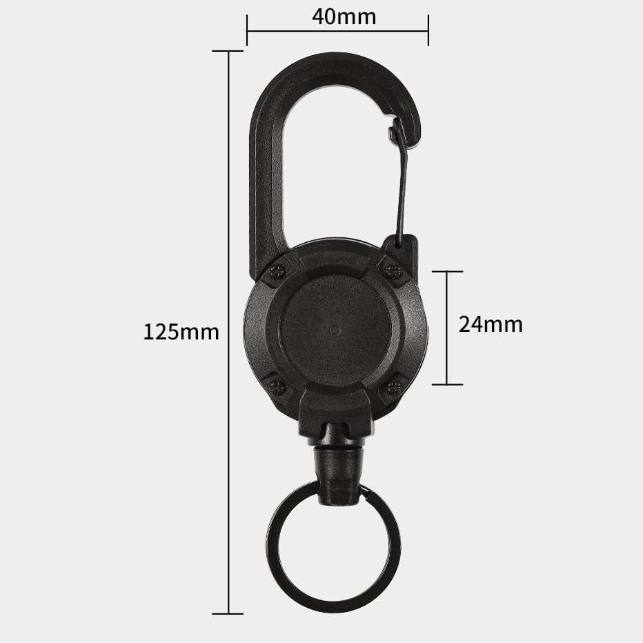 💥49% OFF💥Outdoor Automatic Retractable Wire Rope Luya Tactical Keychain-SLOOSELYK