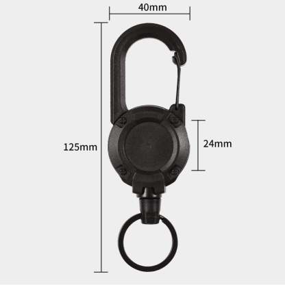 💥49% OFF💥Outdoor Automatic Retractable Wire Rope Luya Tactical Keychain-SLOOSELYK