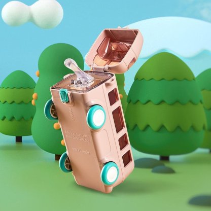 Food-grade silicone Children's Bus-shaped Portable Water Cup-SLOOSELYK