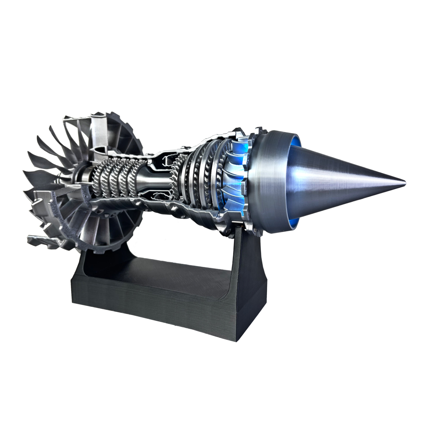 1/25 Simulation Aircraft Turbojet Engine Rotatable Model (11in/28cm)-SLOOSELYK