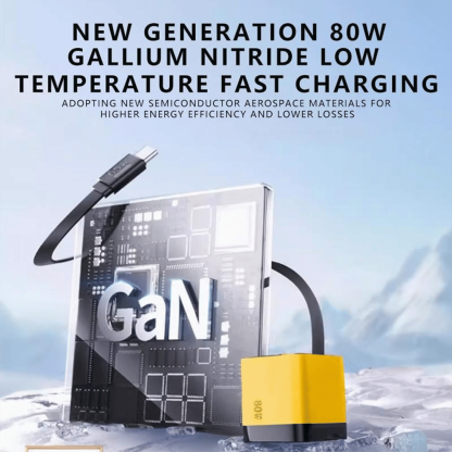 ✨- 3 in 1 Charger Retractable 80W MAX Fast