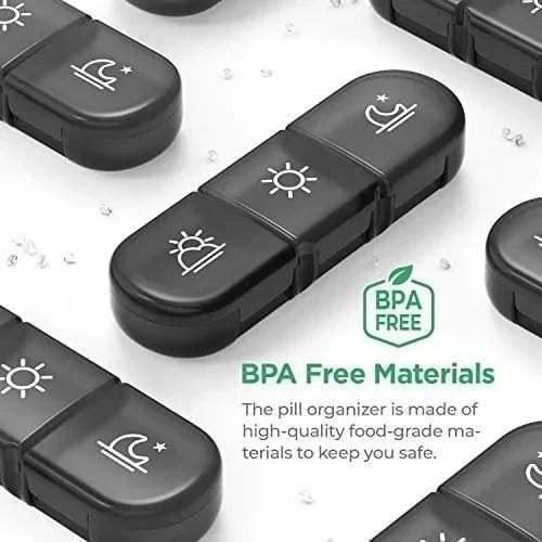 (🔥 Summer Hot Sale - Save 48% OFF) 21 Grid Black Pill Box Sorting Box, Buy 2 Free Shipping-SLOOSELYK