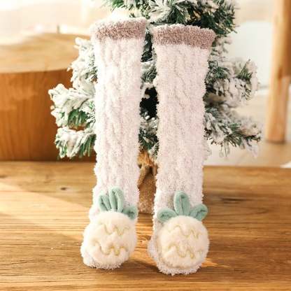 👶A Pair of Baby Cute Coral Fleece Socks-SLOOSELYK
