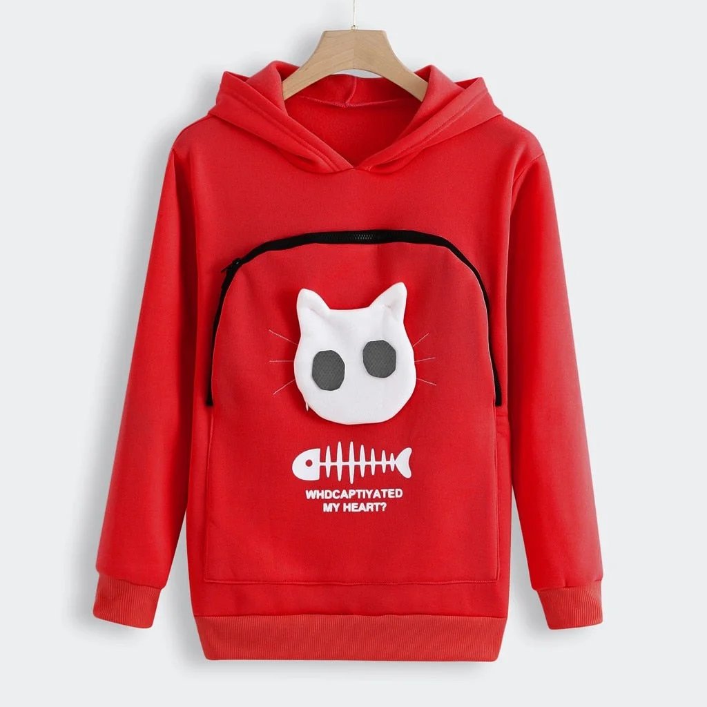 Cat Lovers Hoodie Cuddle Pouch-SLOOSELYK