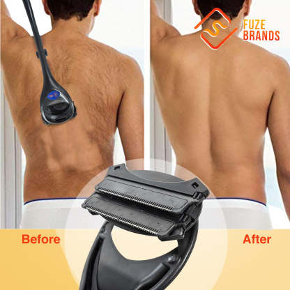 The Original Men’s Back & Body Shaver – Pain-Free Wet/Dry Grooming with Extra-Long Foldable Handle