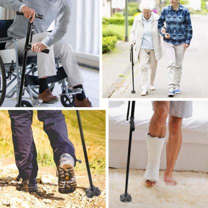 HOT SALE -Aluminum alloy with LED light non-slip foldable walking stick-SLOOSELYK
