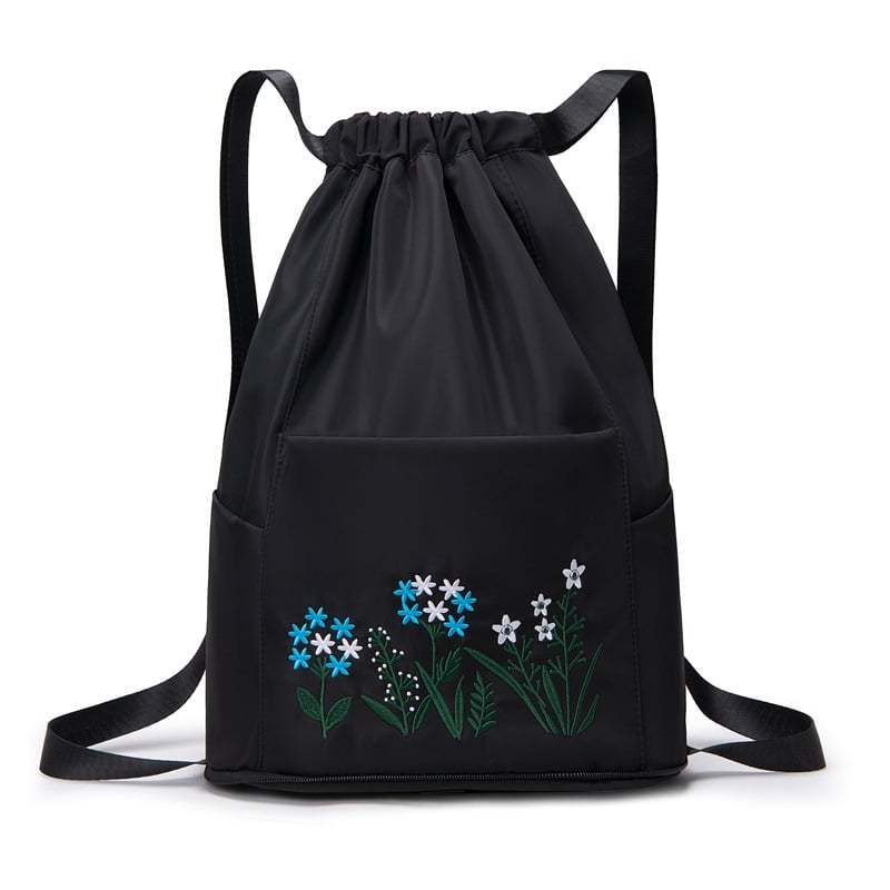 🔥49% OFF🔥Foldable Waterproof Drawstring Large Capacity Embroidered Backpack-SLOOSELYK
