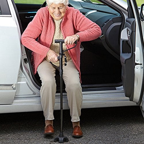 HOT SALE -Aluminum alloy with LED light non-slip foldable walking stick-SLOOSELYK