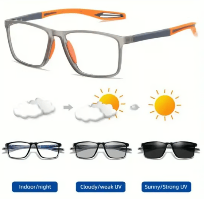 Sport Intelligent Photochromic Bifocal Glasses
