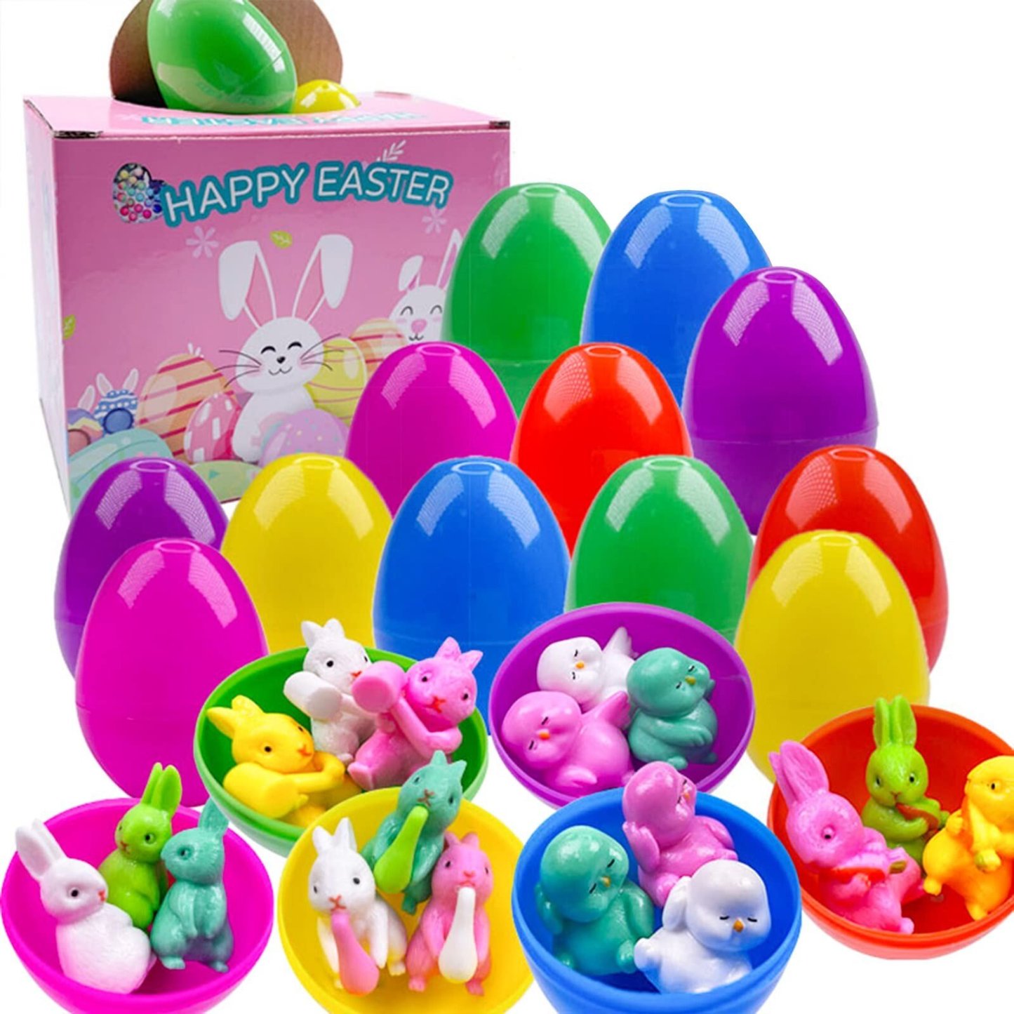 🐰 🐣12 Prefilled Easter Eggs With Pull Back Cars🚚-SLOOSELYK