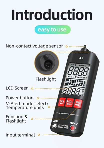 A1 Fully Automatic Anti-Burn Intelligent Digital Multimeter-SLOOSELYK