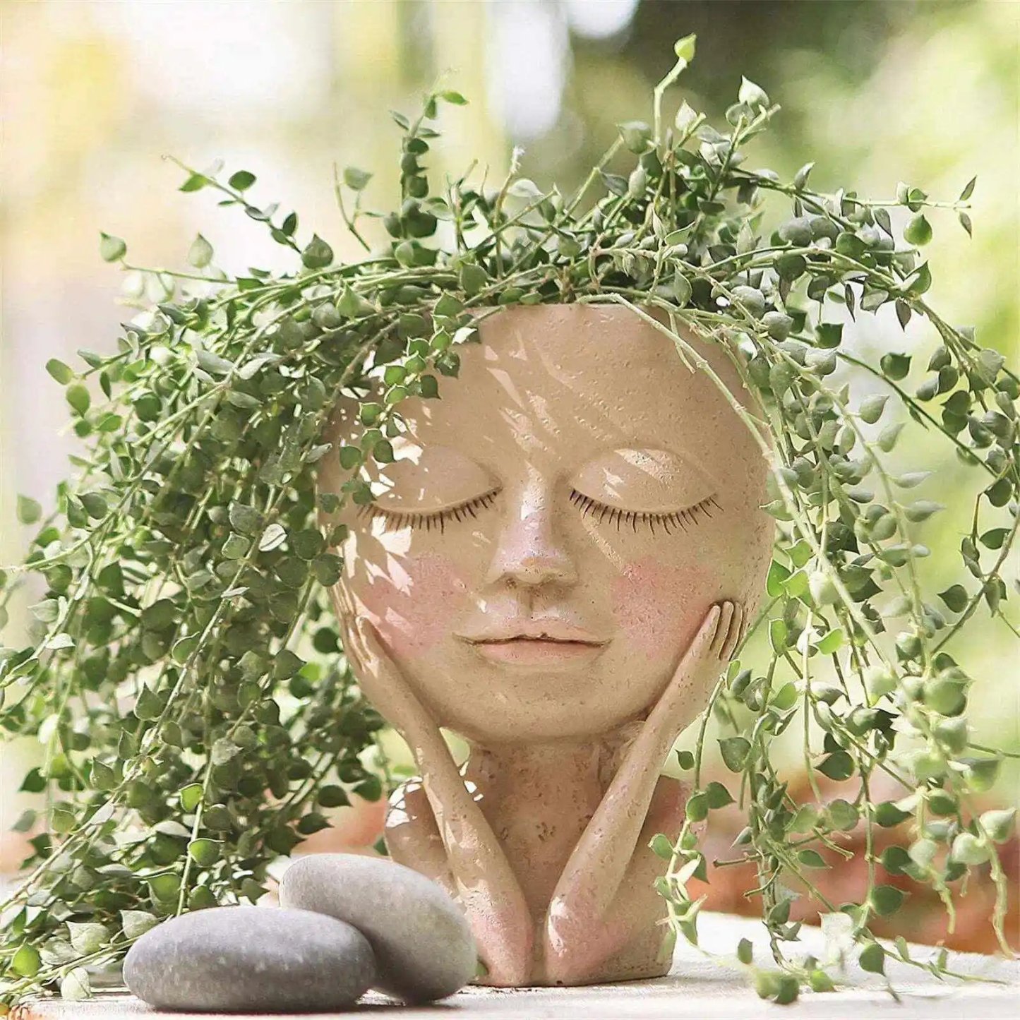 Cute Lady Face Plant Pot-SLOOSELYK