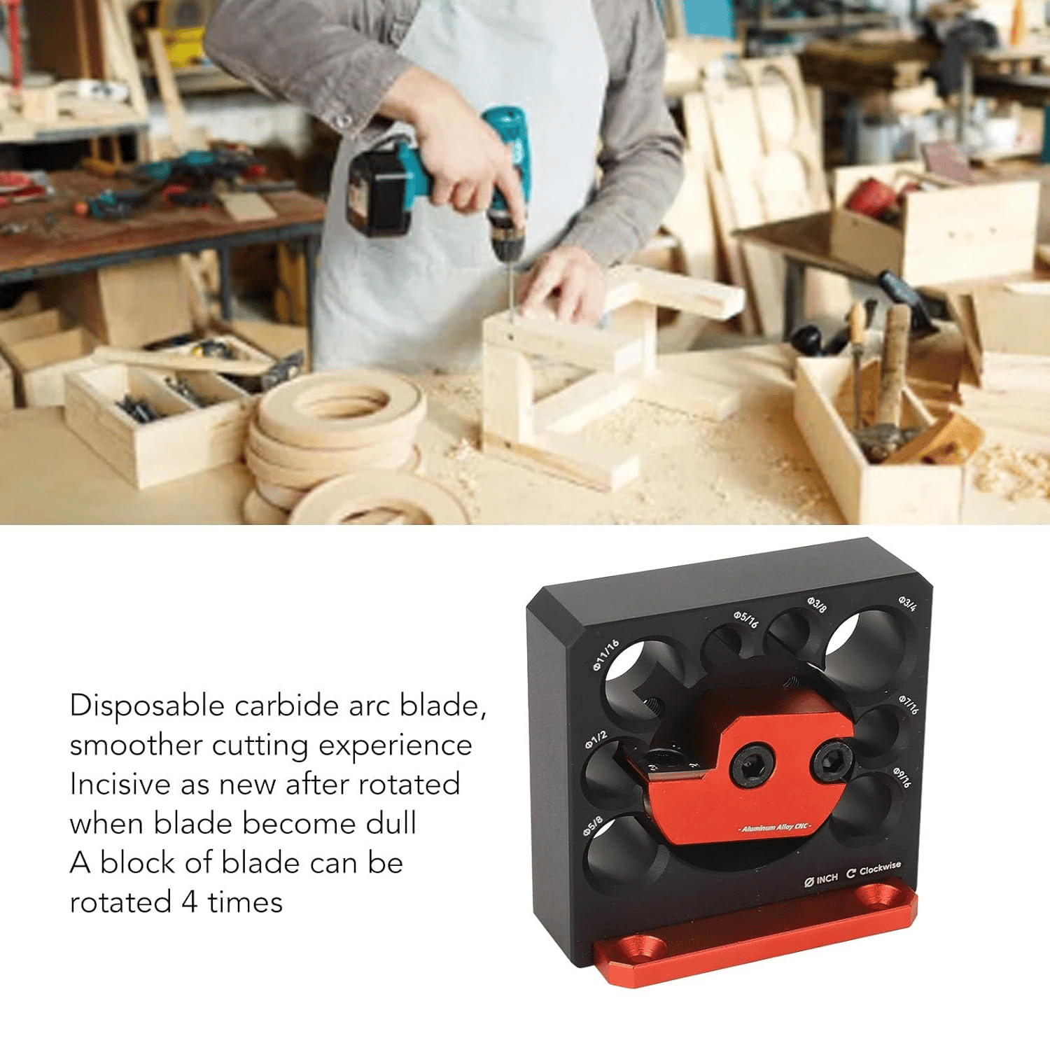 8 Adjustable Hole Jig Kit with Carbide Blade