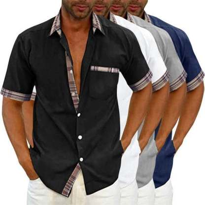 🔥 Last Day Promotion 49% OFF 🔥Men's Casual Plaid Collar Button Summer  Shirt