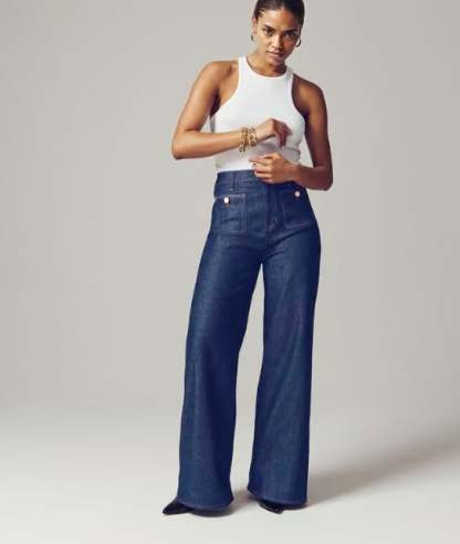 👖 Tummy Control Sailor Wide Leg Trouser